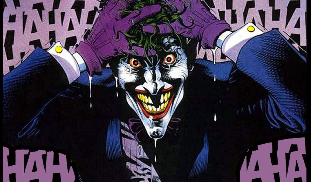 Joker laughing and going mad